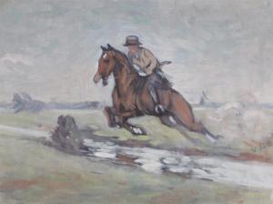 KALB Wilhelm 1870-1938,Jumping the brook,Woolley & Wallis GB 2013-03-13