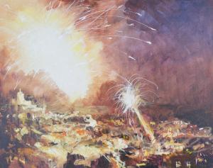 KALDOWSKI Mariusz 1962,Bonfire Night at Lewes, Sussex,21st century,Tooveys Auction GB 2021-06-23