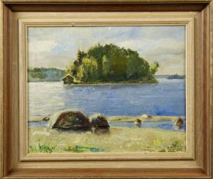 KALIMA Veli 1894-1968,Motiv från Åland,1951,Stadsauktion Frihamnen SE 2009-08-25