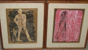 KALLEM Herbert 1910,figural abstract drawings,Ivey-Selkirk Auctioneers US 2007-05-19