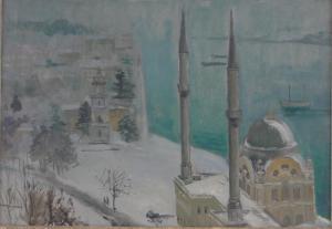 KALMUKOGLU Naci 1896-1954,continental mosque,Burstow and Hewett GB 2017-05-31