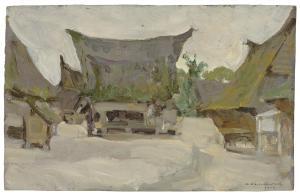 KALMYKOV Ivan Leonidovich 1866-1925,Indonesian village,1919,Christie's GB 2019-06-03