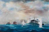 KALOGEROPOULOS Leon 1928-2002,La Bataille navale de Limnos le 5 Décembre 1912,Bonhams GB 2021-05-19