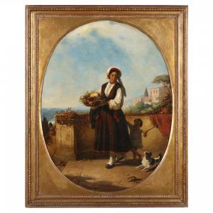 KALTENMOSER Kaspar 1806-1867,The Fruit Vendor,1860,Leland Little US 2022-01-27