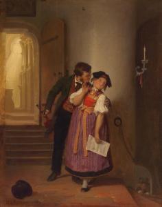 KALTENMOSER Max 1842-1887,The Stolen Kiss,1869,Palais Dorotheum AT 2015-09-17