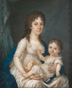 KALTNER Joseph,Bildnis einer jungen Mutter mit ihrem Kind am Scho,Palais Dorotheum 2009-03-05