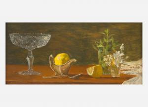 KAMAHIRA Ben 1925-2004,Lemon in a Silver Creamer (Lemon and cut-glass compote),Freeman US 2023-12-05