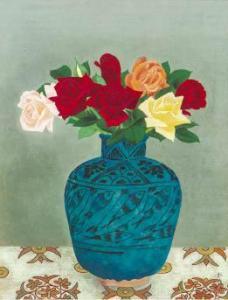 KAMAKURA Hideo 1930,Roses (15 works),Mainichi Auction JP 2023-08-03