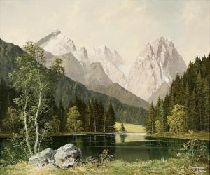 KAMMEYER Frederick 1873-1941,Blick auf die Alpspitze, den Höllentalspitzen und ,Eva Aldag 2009-09-05