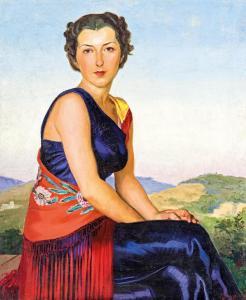 KAMPIS Janos 1886,Portrait of a lady,Nagyhazi galeria HU 2021-02-24