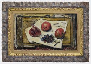 KANAREK Eliasz 1901-1969,Martwa natura z owocami granatu i winogronem,Rempex PL 2023-12-13