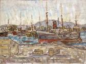 KANDYLIS Michalis 1909,the port of piraeus,Sotheby's GB 2003-12-16