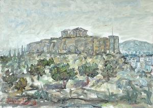 KANDYLIS Michalis 1909,View of the Acropolis,Sotheby's GB 2005-05-24