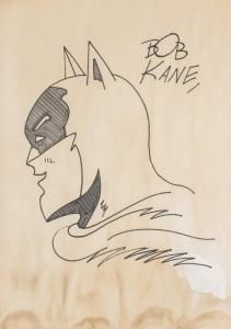 KANE Bob 1915-1998,portrait of the iconic superhero, Batman,888auctions CA 2024-01-18