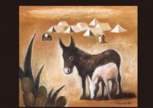 KANEDA Tatsuhiro,Cactus and a donkey,Mainichi Auction JP 2009-02-07