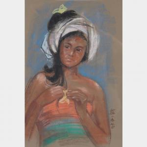 KANG LIU 1911-2004,Balinese Girl,1970,33auction SG 2024-01-20