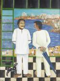 kanodia naina 1900-1900,Two gentlemen on a seaside balcony,1992,Bonhams GB 2015-06-09