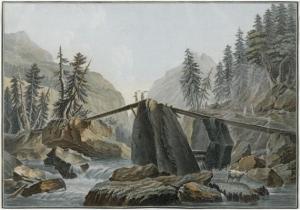 KANTON BERN,Holzsteg über die Lütschine bei Gsteig,1770,Galerie Koller CH 2012-03-26