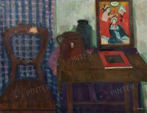 KANTOR Andor 1901-1990,Still Life with an Icon,1963,Pinter HU 2024-02-28