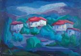 KAPANTAI PATSI Marianthi 1921,The red roofs,Sotheby's GB 2005-05-24