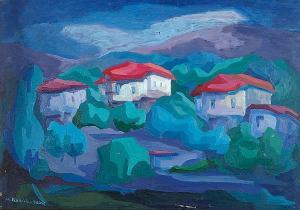 KAPANTAI PATSI Marianthi 1921,The red roofs,Sotheby's GB 2005-05-24