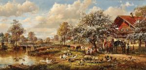 KAPLAN Hubert 1940,Springtime in a farmyard,Palais Dorotheum AT 2024-02-21