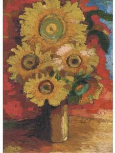 KAPLAN Ralph L 1940,Sunflowers in a vase,Christie's GB 2005-07-24