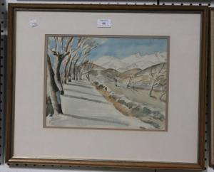 KAPPER Helen,Winter Landscape with Tree Lined Road,Tooveys Auction GB 2009-07-15