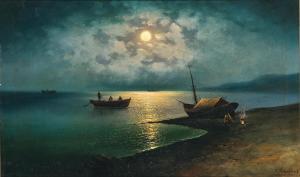 KAPUSTIN Grigorij 1865-1925,A Moonlit Night on the Shore,Palais Dorotheum AT 2023-12-12