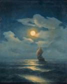 KAPUSTIN Grigorij 1865-1925,Sailing ship on night sea,Auktionshaus Dr. Fischer DE 2017-04-05