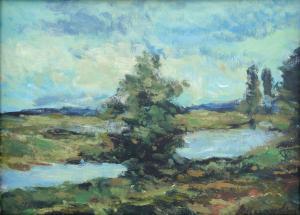 KARAGODIN Nikolay 1922-2015,Landscape with a lake,Antonija LV 2021-08-22