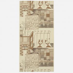 KARASZ Ilonka 1886-1981,Courtyard wallpaper,1950,Wright US 2019-10-24