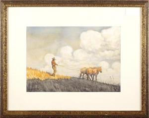 KARATSONYI Andrew F,Ploughing scene,1914,Bonhams GB 2012-01-04
