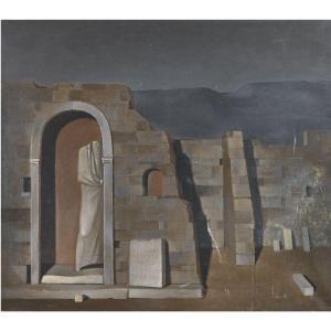 KARAVOUSIS Sarandis 1938-2011,STATUE IN A LANDSCAPE,1983,Sotheby's GB 2010-11-22