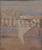 KARBOWSKY Adrien 1855-1945,Vue de Chatou depuis une terrasse,EVE FR 2012-06-13