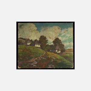 KAREL Benes 1881-1941,Village Landscape,Gray's Auctioneers US 2017-02-15