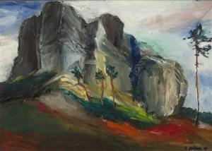 KAREL Sladek 1952,Sokolka - The Rock Massif in Branžež,Palais Dorotheum AT 2016-09-24