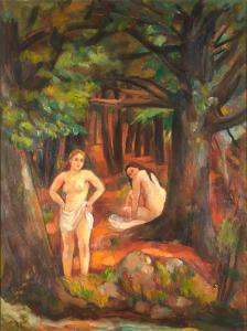 KARFIOL Bernard 1886-1952,Bathers in a Pine Woods,1936,Skinner US 2024-03-06