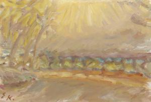 KARLINSKY SCHERFIG Elisabeth 1904-1994,Landscape with sunlight,Bruun Rasmussen DK 2022-04-05
