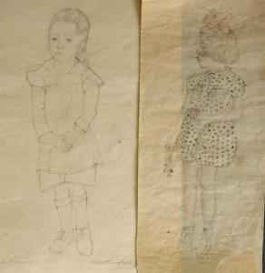 Karmann Elisabeth Koelle 1890-1974,Stehendes Mädchen mit Wiesenblumen,DAWO Auktionen DE 2021-10-08