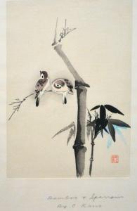 KARNO C,Bamboo and Sparrow,Gilding's GB 2014-03-04
