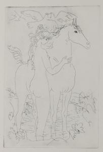 KAROLY Reich 1922-1988,Fiatal lány, fiatal ló,ARTE HU 2024-02-08