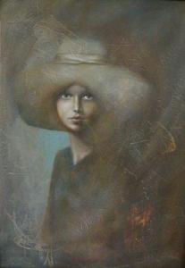 KARPATI Eva 1936,Nő kalappal,Feny Gallery HU 2015-05-11