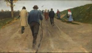 KARPINSKI Alfons 1875-1961,Pilgrims ("Na odpust", "Procesja"),1907,Desa Unicum PL 2018-12-13