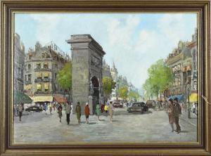 KARSSEN Anton 1945-2019,Paris cityscape with figures,Twents Veilinghuis NL 2023-01-12