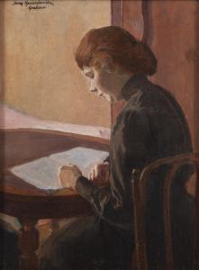KARSZNIEWICZ Jerzy 1878-1945,Reading woman,Desa Unicum PL 2023-08-31