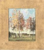 Kartashev Oleg Nikolaevich 1910-1967,Autumnal trees; and Floating logs,Christie's GB 2007-03-07