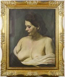 KASATKIN Nikolai Alexeievich 1859-1930,FEMALE SEMI-NUDE,1929,Zezula CZ 2017-04-08