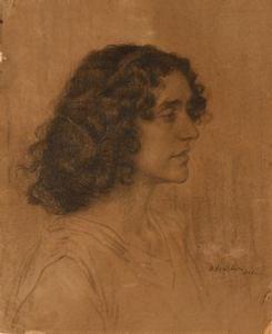 KASATKIN Nikolai Alexeievich 1859-1930,Portrait d\’une femme,1927,Osenat FR 2021-06-13