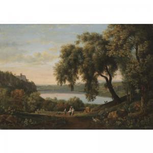 KASCHANOFF Elisabeth Charlotta 1789-1856,A VIEW OF THE CASTEL GANDOLFO ON LAKE ALBAN,1805,Sotheby's 2006-12-07